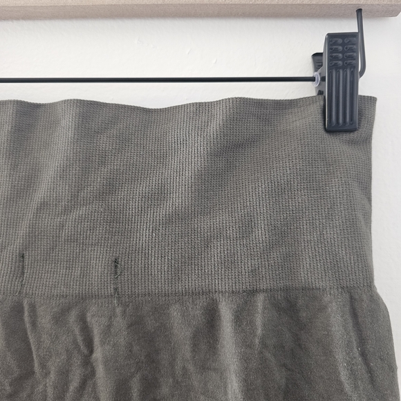 Feathers Olive Green High Waisted Biker Shorts - Picture 4 of 8